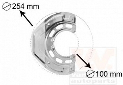 VAN WEZEL 3766371 -  Отражатель, диск тормозного механизма